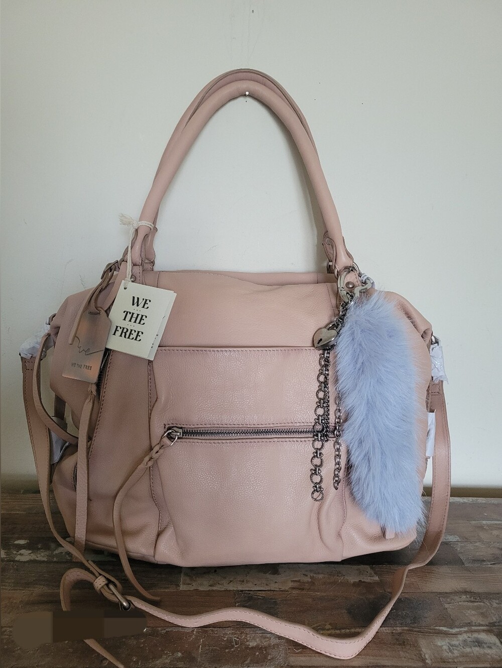 Free People Emerson Washwd Leather Tote Bag With Shoulder Strap